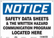 J9712 Safety Sign 10 in x 14 in Aluminum