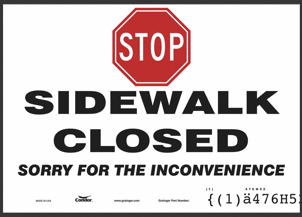 Safety Sign 7 in x 10 in Aluminum