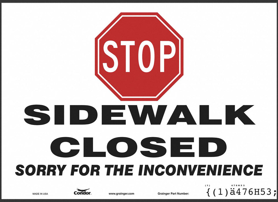 Safety Sign 24 in x 36 in Aluminum