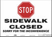 Safety Sign 10 inx14 in Polyethylene
