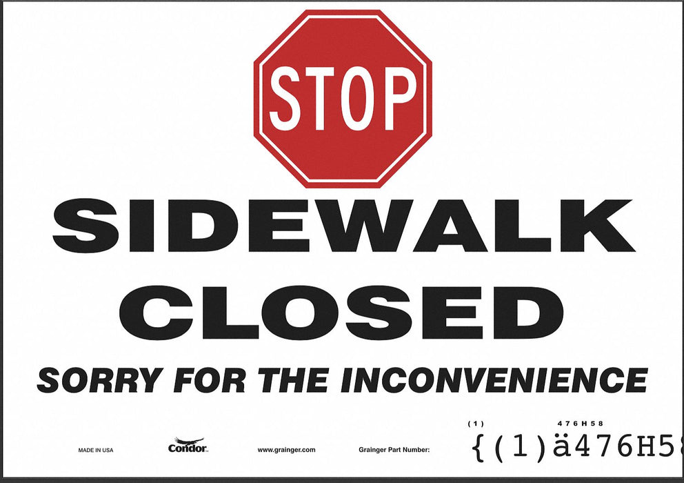 Safety Sign 7 inx10 in Vinyl