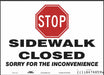 Safety Sign 10 inx14 in Vinyl