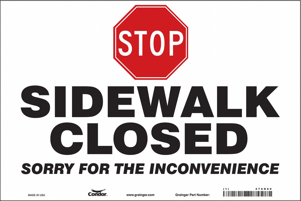 Safety Sign 24 in x 36 in Vinyl