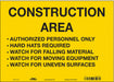 Safety Sign 10 inx14 in Vinyl