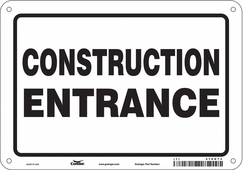 Safety Sign 7 in x 10 in Aluminum