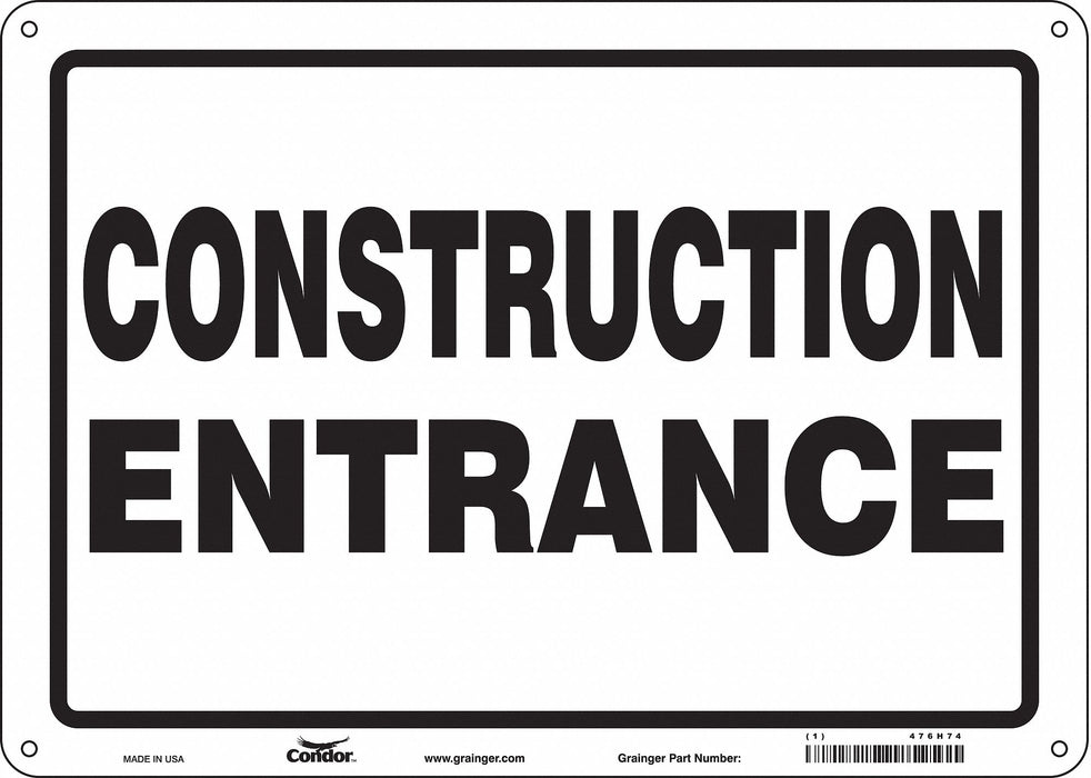 Safety Sign 10 inx14 in Aluminum