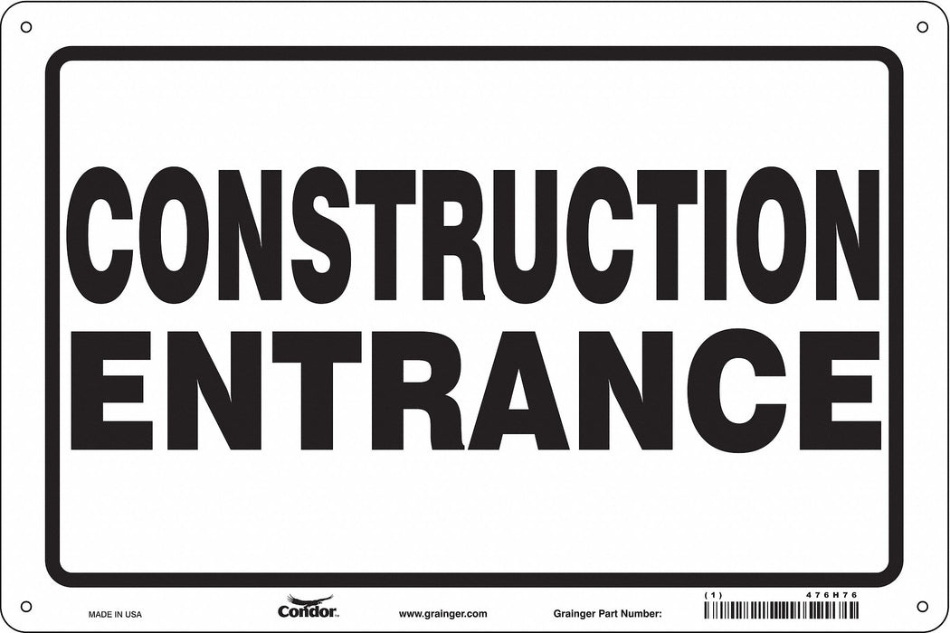 Safety Sign 7 inx10 in Polyethylene