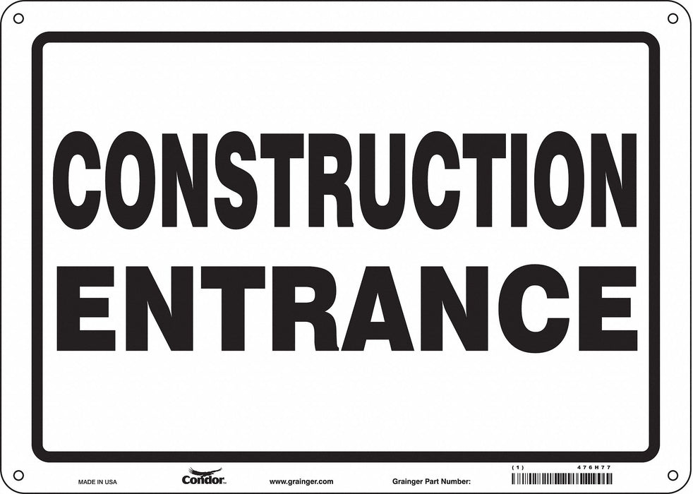 Safety Sign 10 inx14 in Polyethylene