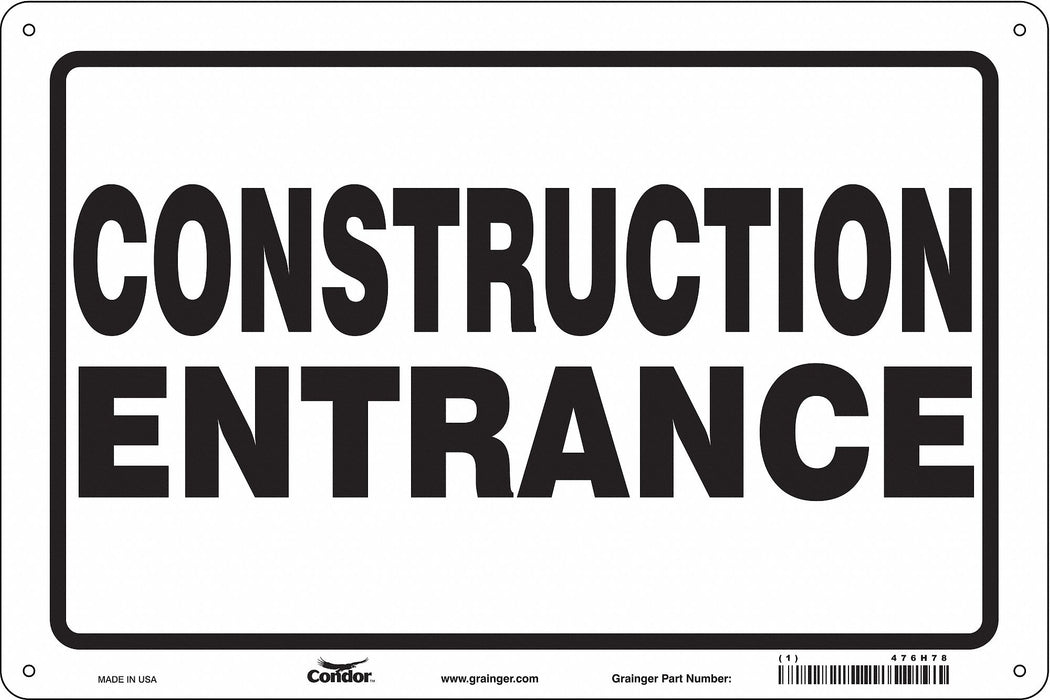 Safety Sign 24 in x 36 in Polyethylene