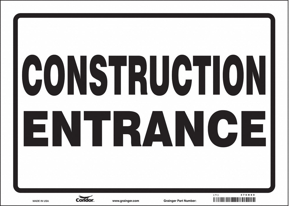 Safety Sign 10 inx14 in Vinyl