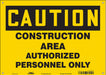Safety Sign 10 in x 14 in Aluminum