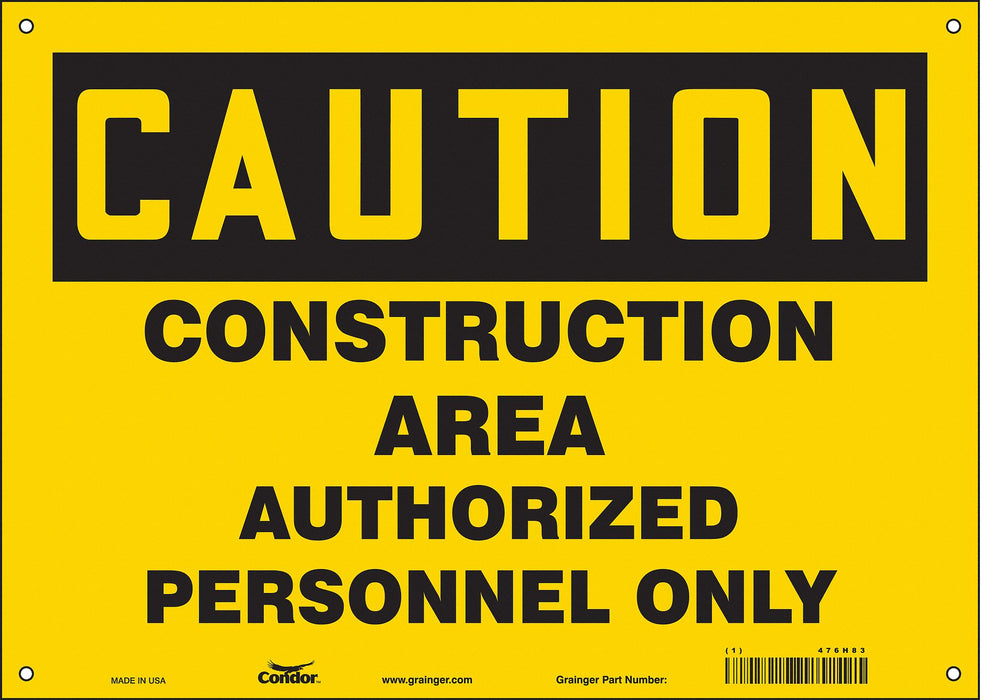 Safety Sign 10 in x 14 in Aluminum