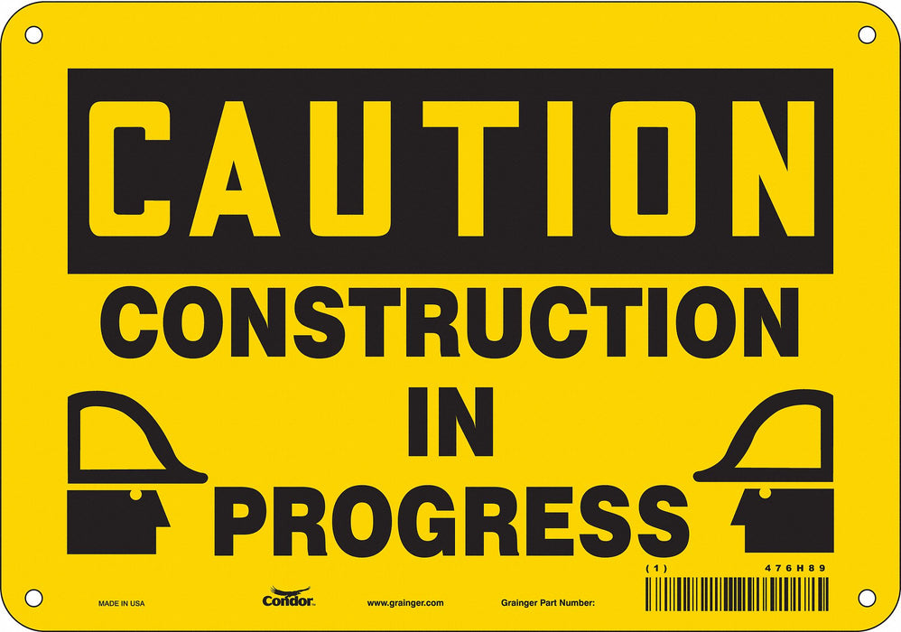 Safety Sign 7 in x 10 in Aluminum