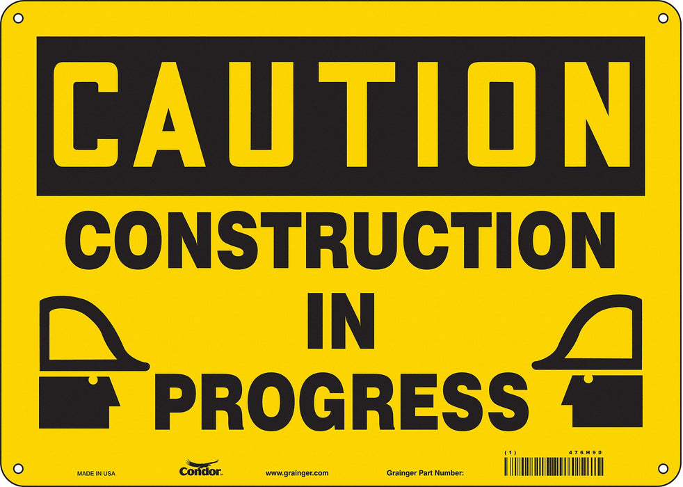 Safety Sign 10 inx14 in Aluminum