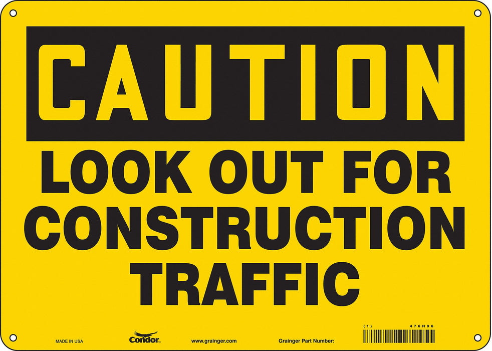 Safety Sign 10 inx14 in Aluminum
