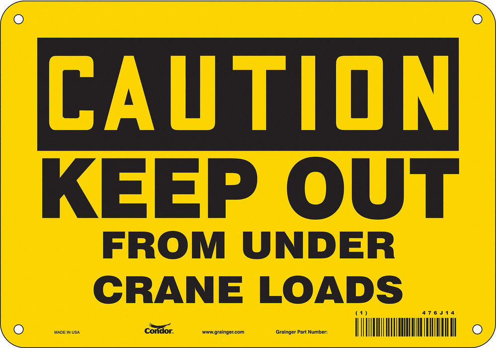 Safety Sign 7 in x 10 in Aluminum