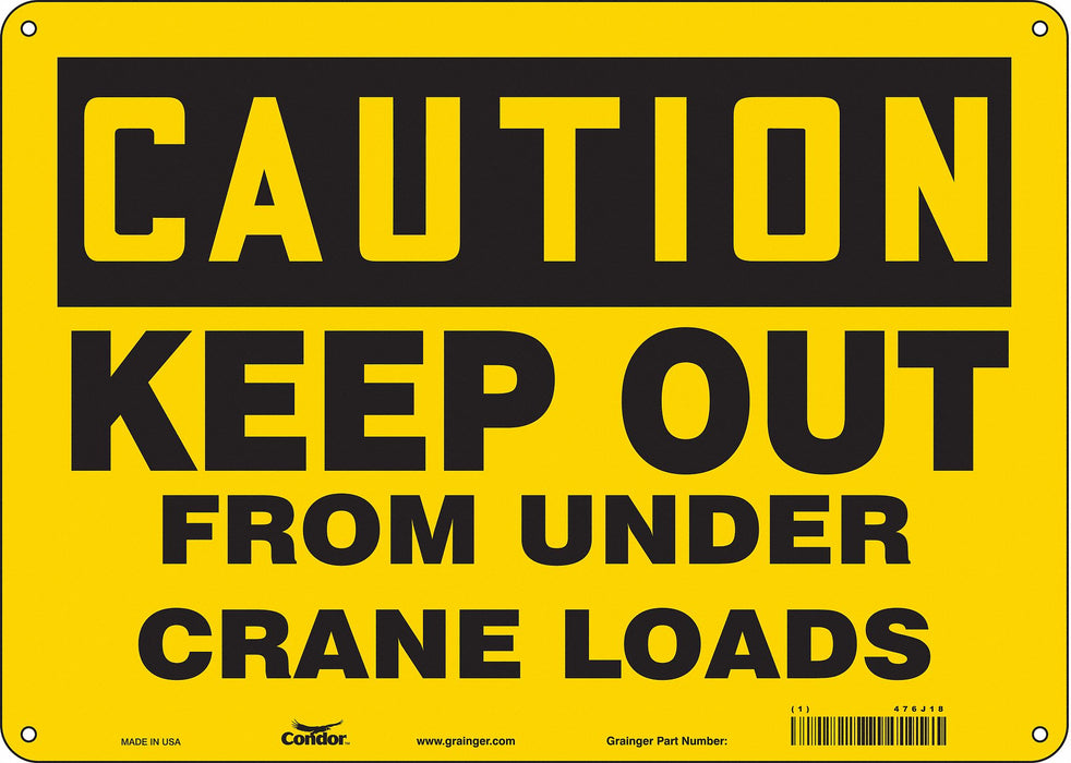 Safety Sign 10 in x 14 in Polyethylene