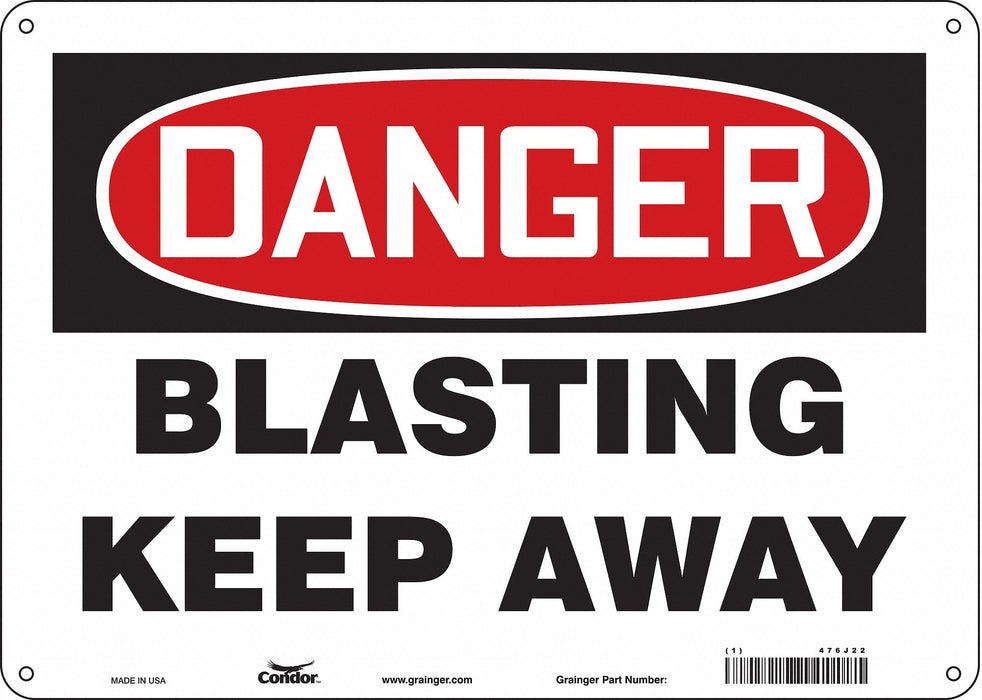 J8660 Safety Sign 10 inx14 in Aluminum