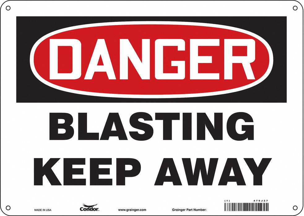 J8660 Safety Sign 10 in x 14 in Polyethylene