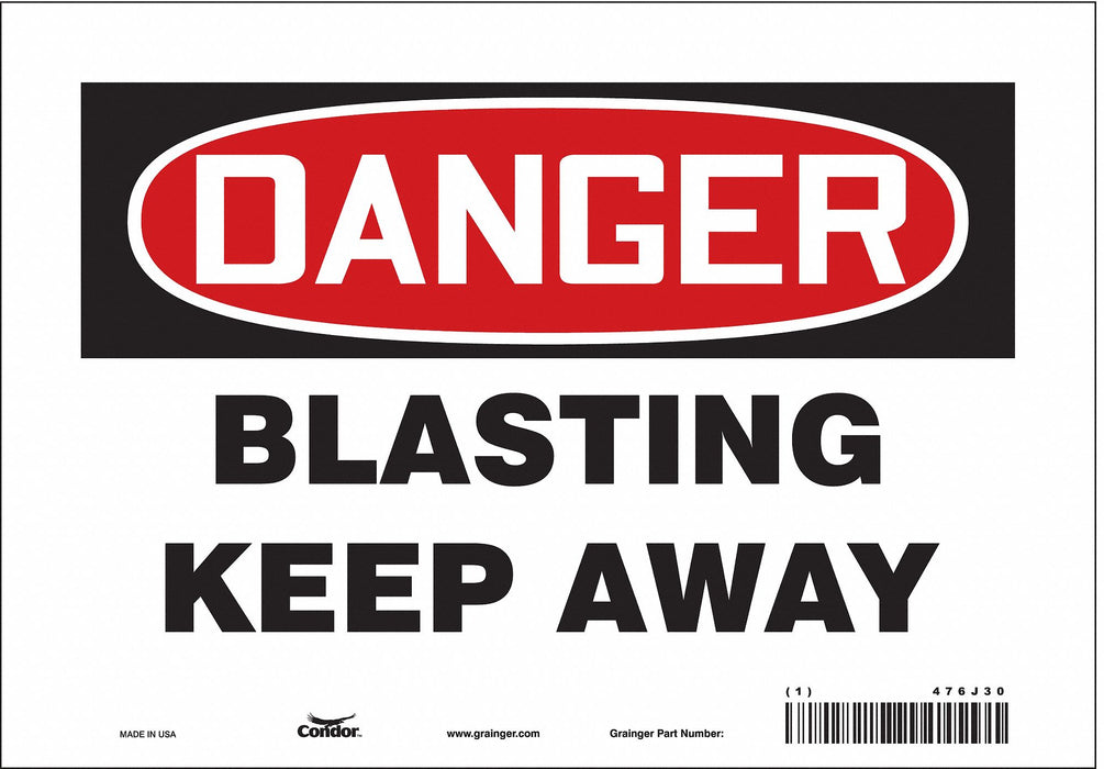 J8660 Safety Sign 7 in x 10 in Vinyl