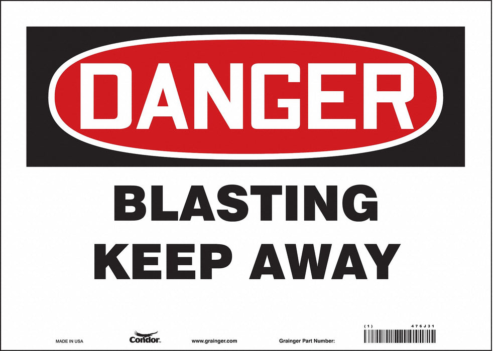 J8660 Safety Sign 10 inx14 in Vinyl