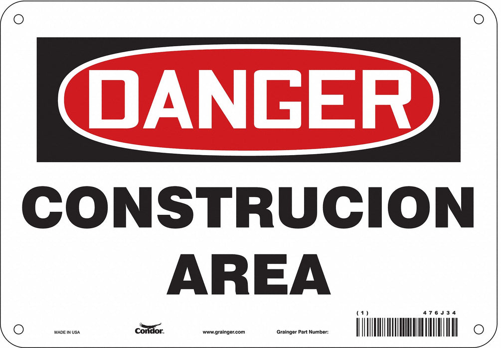 Safety Sign 7 in x 10 in Aluminum