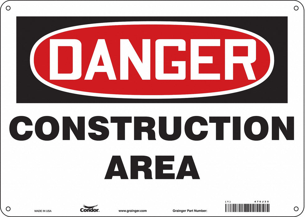 Safety Sign 10 in x 14 in Aluminum