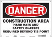 Safety Sign 10 in x 14 in Aluminum