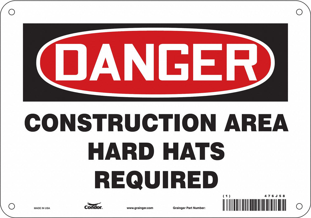 Safety Sign 7 in x 10 in Aluminum