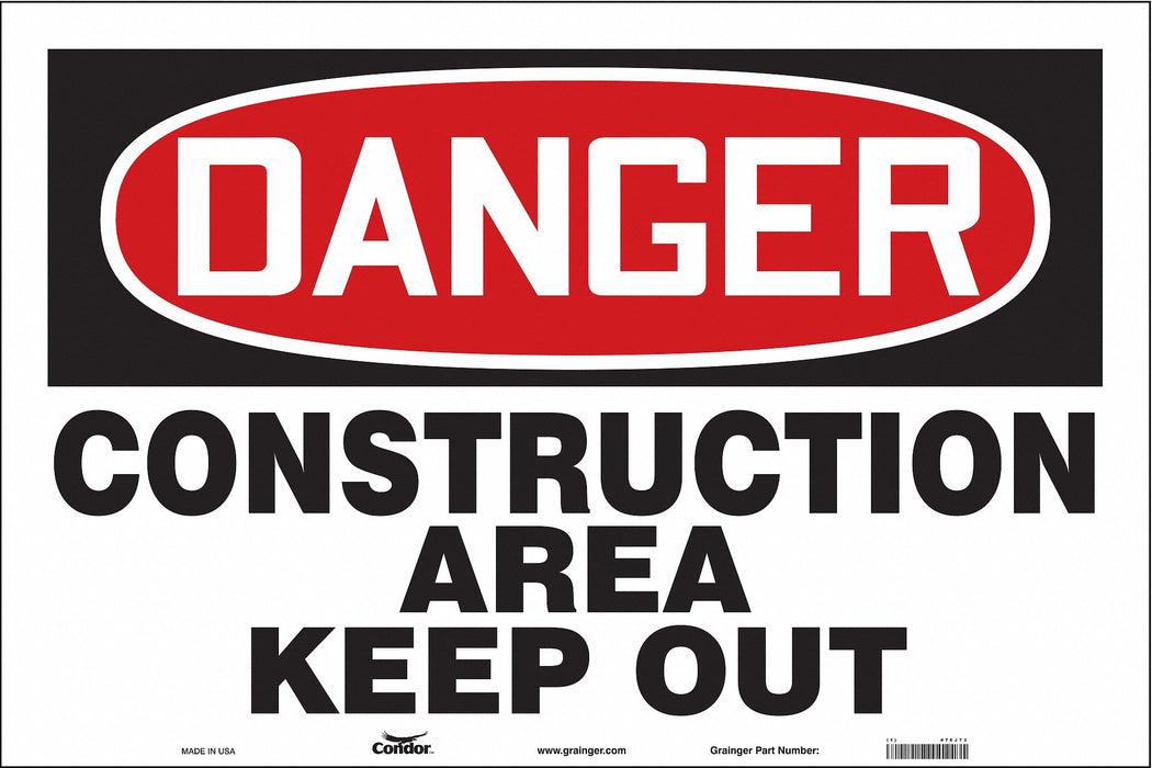Safety Sign 24 in x 36 in Vinyl