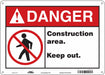 Safety Sign 10 inx14 in Polyethylene