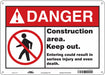 Safety Sign 10 inx14 in Polyethylene