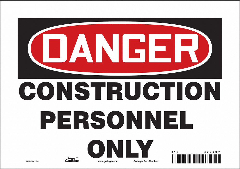 Safety Sign 7 in x 10 in Vinyl