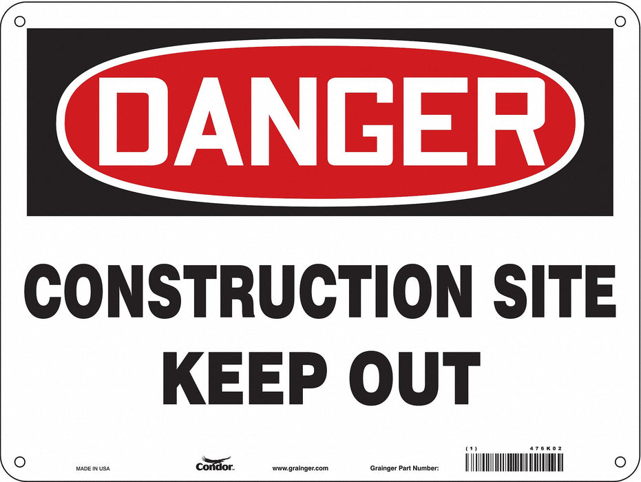 Safety Sign 18 inx24 in Aluminum