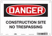 Safety Sign 7 in x 10 in Aluminum
