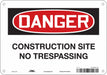 Safety Sign 7 in x 10 in Polyethylene