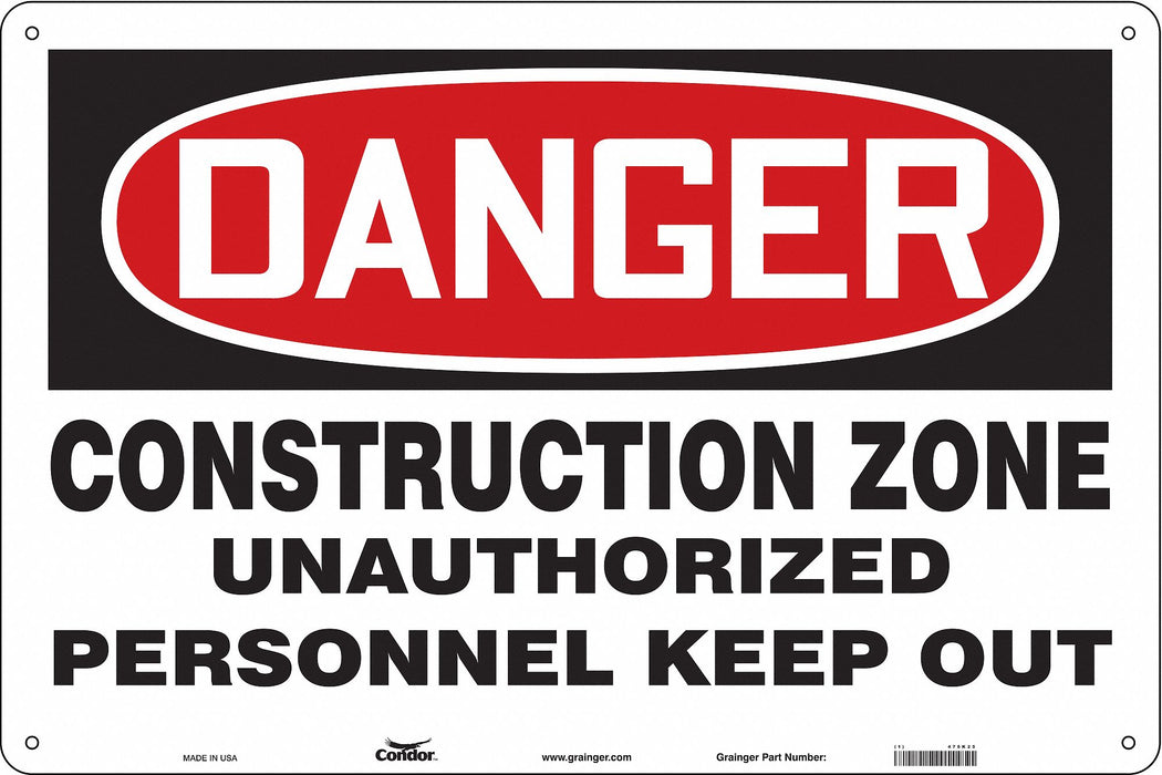 Safety Sign 24 in x 36 in Aluminum