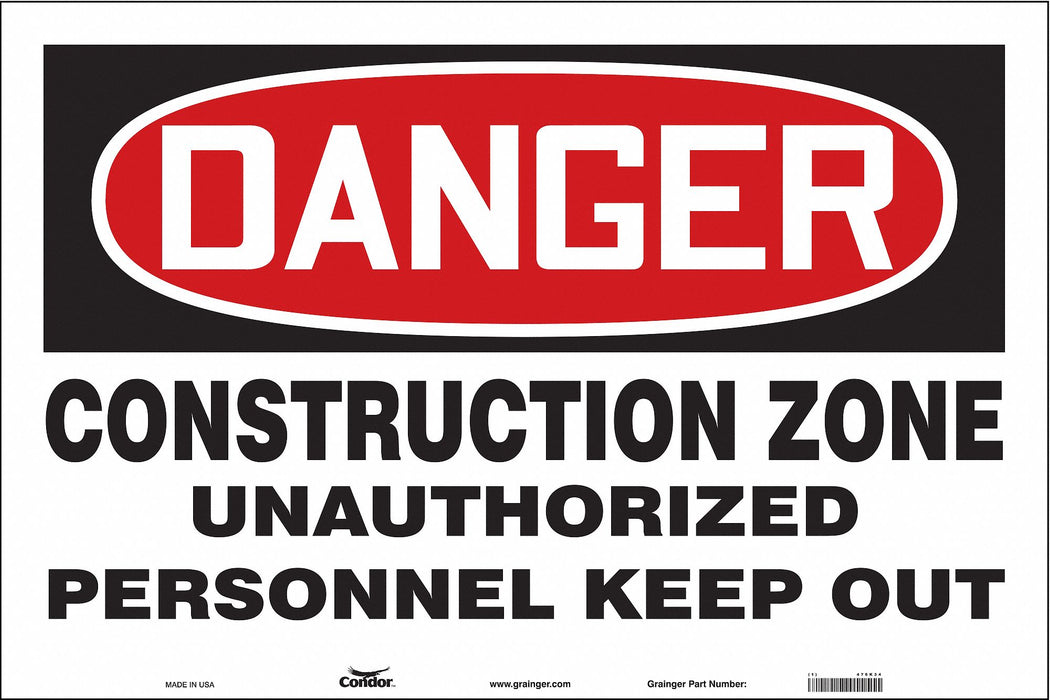 Safety Sign 24 in x 36 in Vinyl