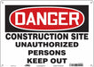 Safety Sign 10 in x 14 in Aluminum