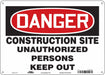 Safety Sign 10 inx14 in Polyethylene