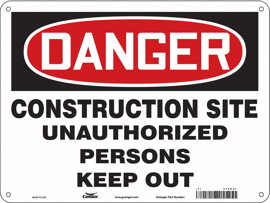 Safety Sign 18 inx24 in Polyethylene