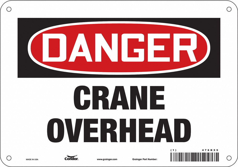 Safety Sign 7 inx10 in Polyethylene