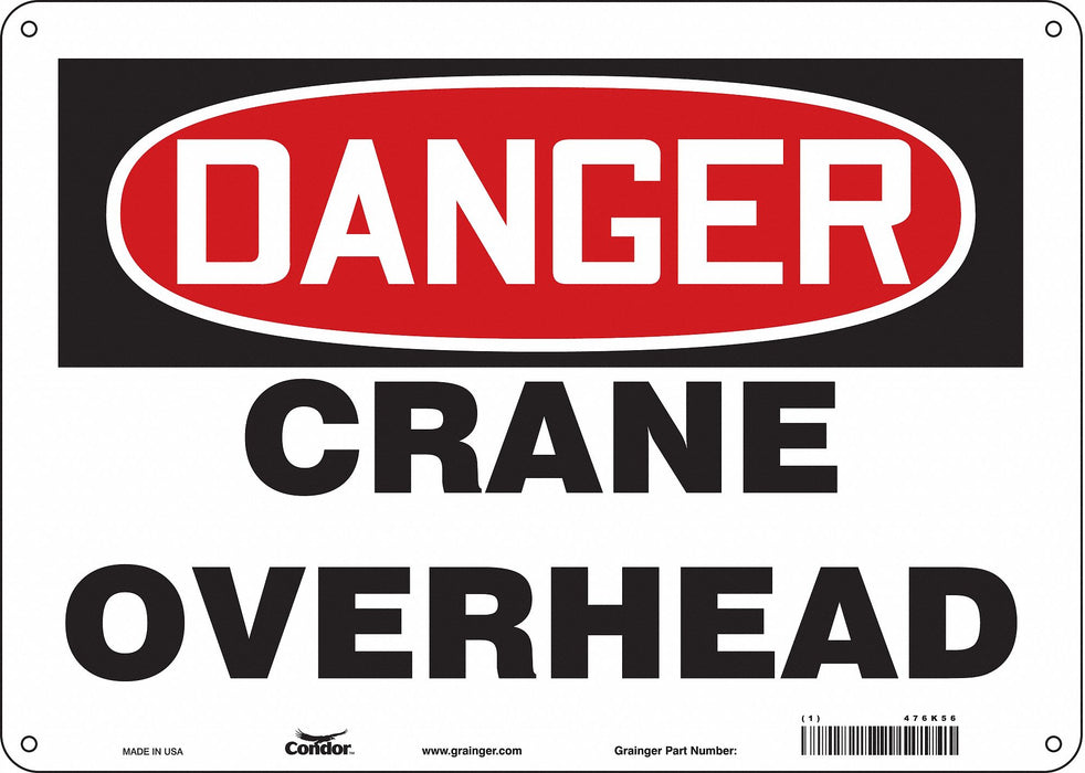 Safety Sign 10 inx14 in Polyethylene