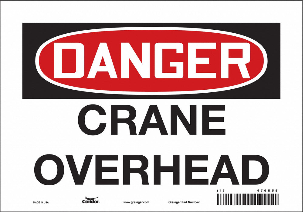 Safety Sign 7 inx10 in Vinyl