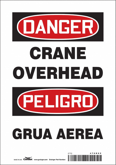 Safety Sign 10 in x 7 in Vinyl