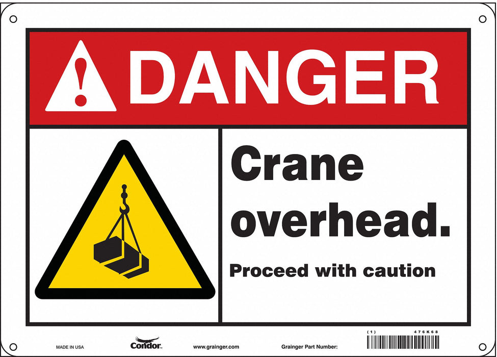 Safety Sign 10 inx14 in Aluminum