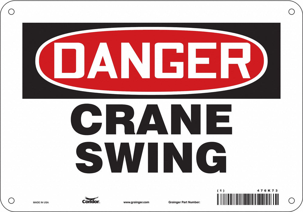 Safety Sign 7 in x 10 in Aluminum
