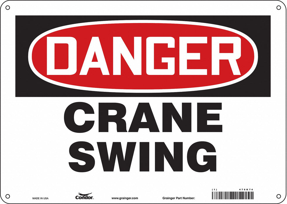 Safety Sign 10 in x 14 in Aluminum