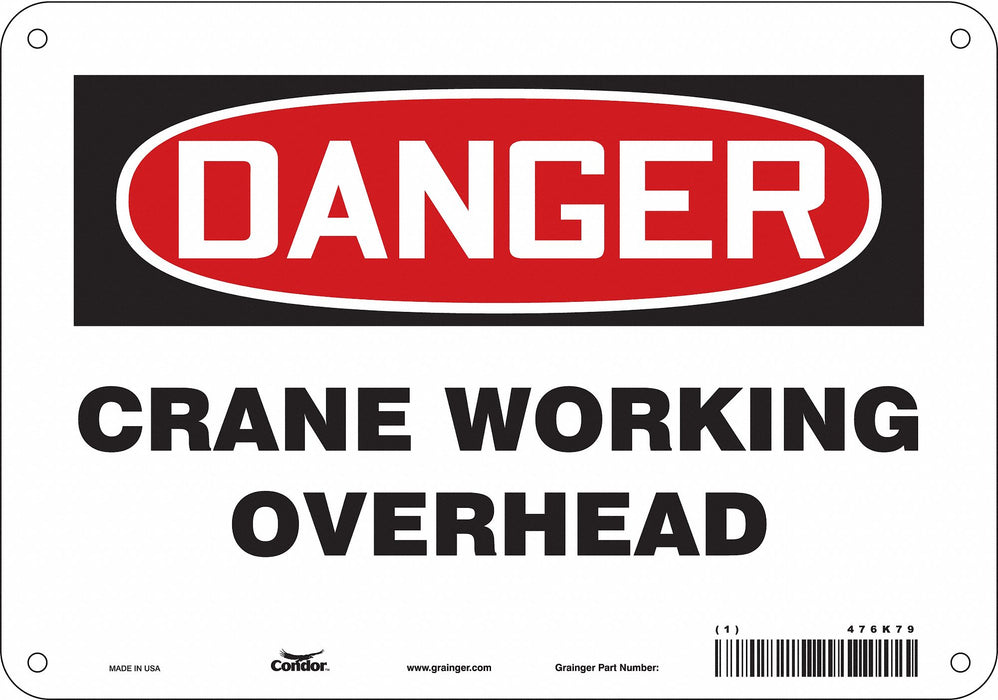 Safety Sign 7 in x 10 in Aluminum
