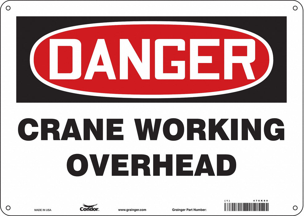 Safety Sign 10 in x 14 in Aluminum